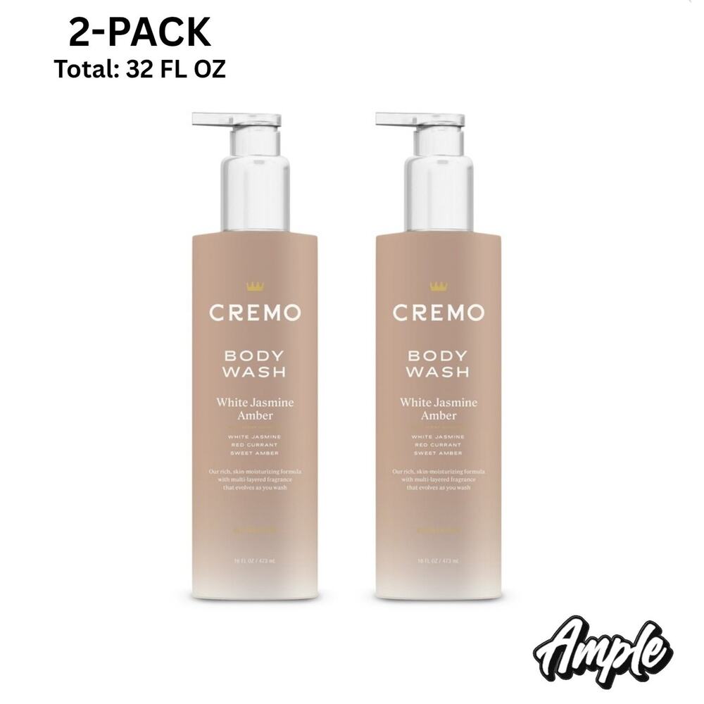 2-Pack Body Wash, White Jasmine Amber, Total: 32 fl oz (946 ml) (2 x 16 fl oz)